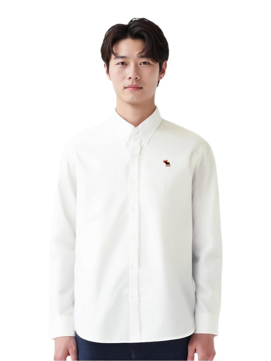 推荐商品：【潘宥诚同款】Abercrombie Fitch 经典复古牛津衬衫 KI125-5083 白