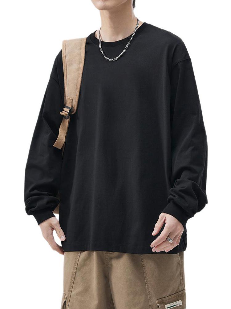 推荐商品：XAKA 重磅纯棉内搭圆领长袖卫衣 SD0030B 黑
