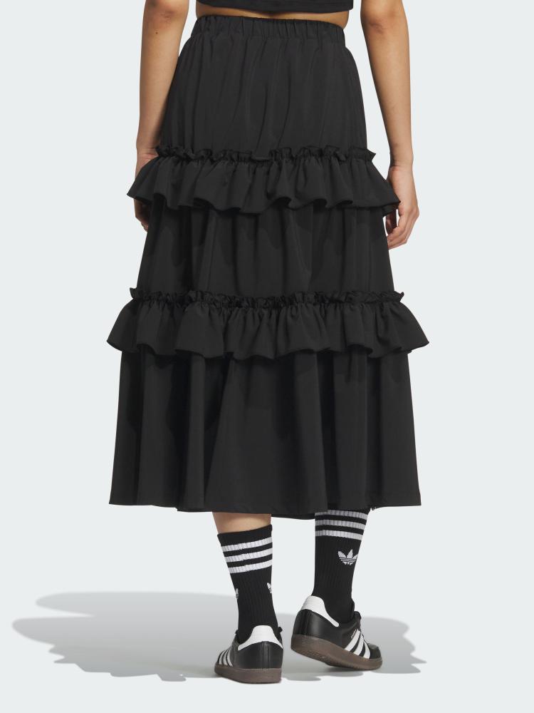 推荐商品：adidas Originals/三叶草 耐磨透气蛋糕层半身长裙 女装 KQ6505 黑