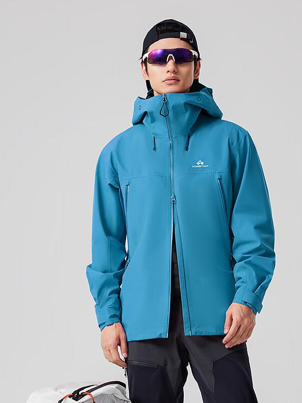 推荐商品：【林更新同款】拓路者 小鹰 暴雨防风防水腋下拉链压胶东丽硬壳单冲冲锋衣 XHW301100 松石蓝