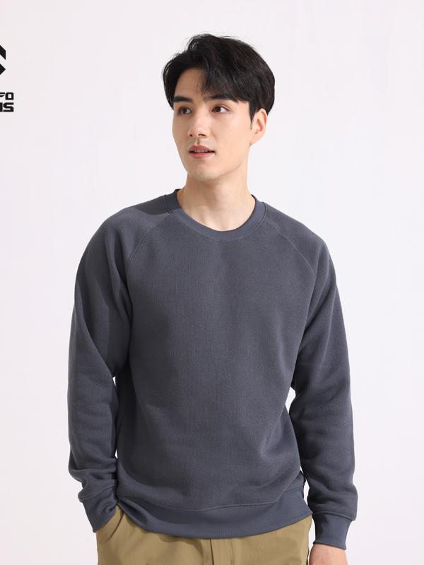 推荐商品：SANFO PLUS/三夫户外 轻锋PolartecT毛织透气耐磨保暖套头抓绒衣 PRO23074N 枪灰