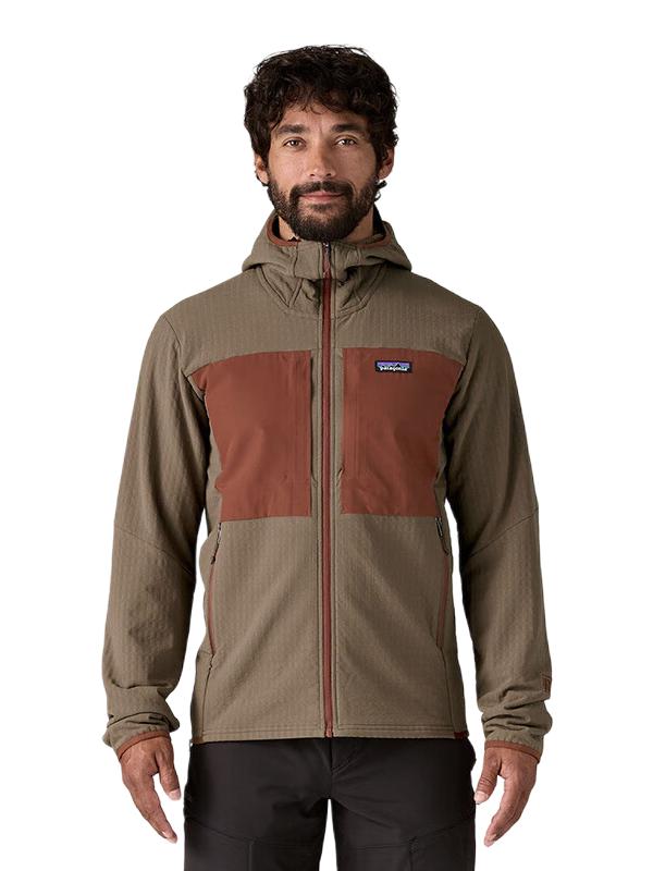 推荐商品：Patagonia/巴塔哥尼亚 R2系列 TechFace保暖防风防泼水耐磨透气连帽抓绒衣 83731 布朗棕
