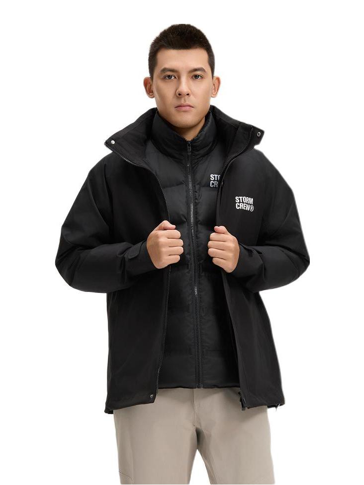 推荐商品：影视飓风 防风防水三合一冲锋衣 B5-ZR31 炭黑