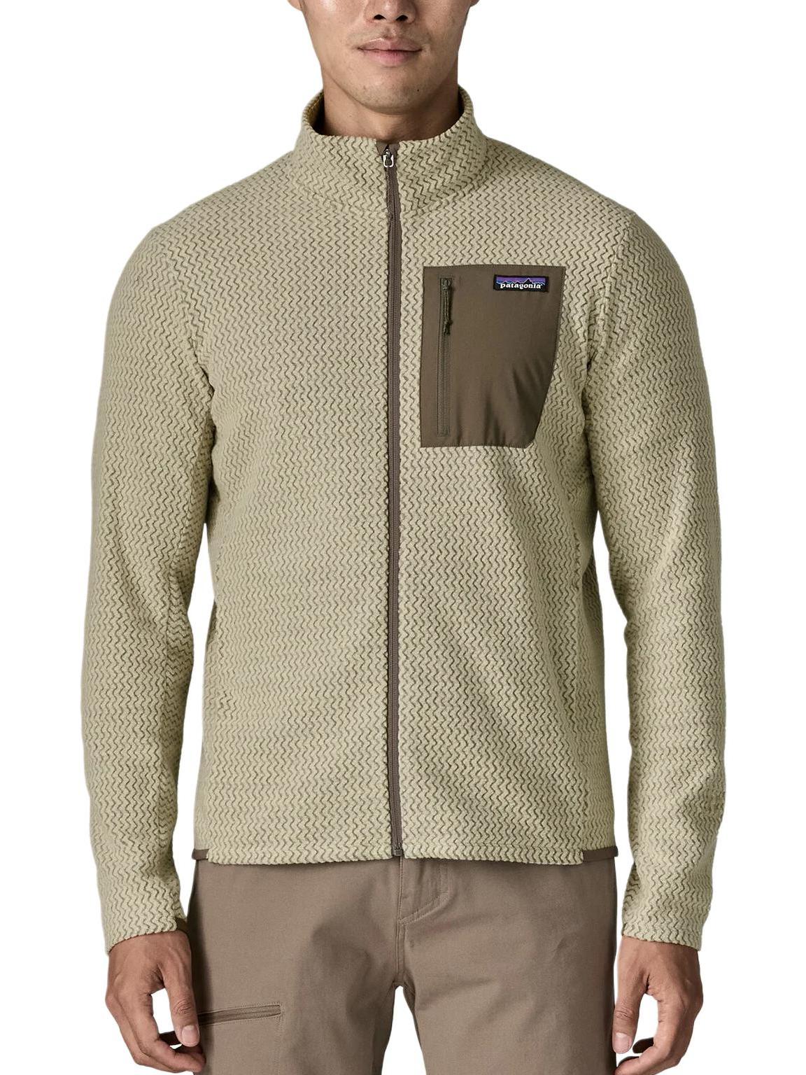 推荐商品：Patagonia/巴塔哥尼亚 R1 保暖速干透气长袖抓绒衣 40275 浅灰褐