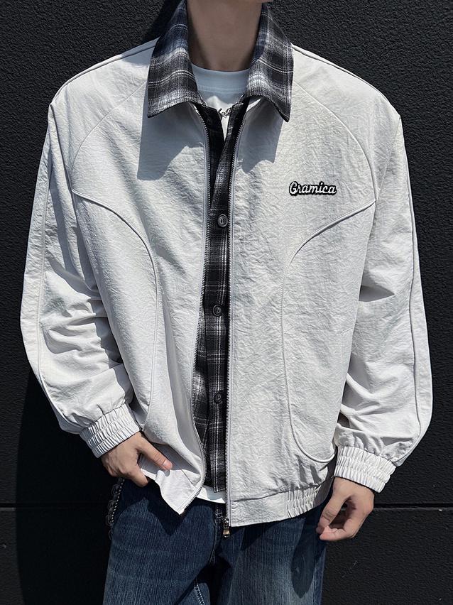 推荐商品：GRAMICA 拼接假两件保暖亲肤长袖夹克 GF05 杏