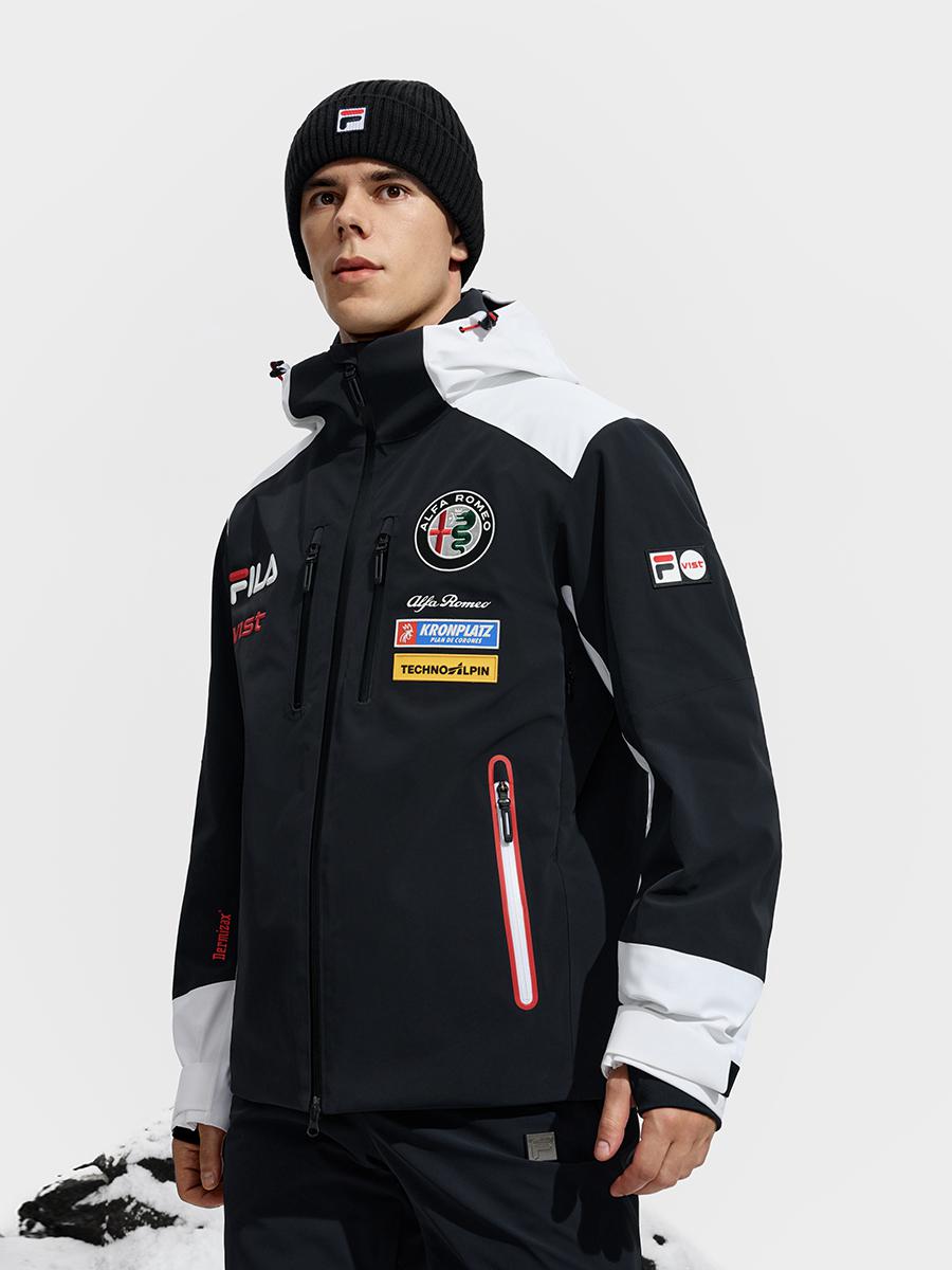 推荐商品：FILA/斐乐 防水保暖连帽长袖滑雪服 A11M546924F 深黑