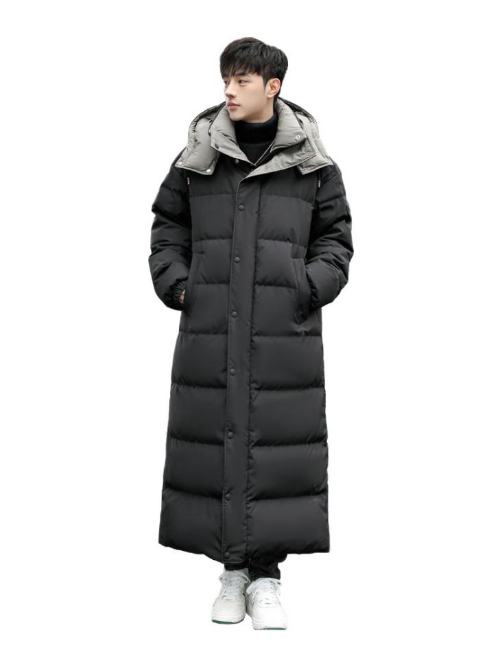 推荐商品：Marton/玛特尔 保暖亲肤正反两穿长袖羽绒服 AYBC23687-1 黑