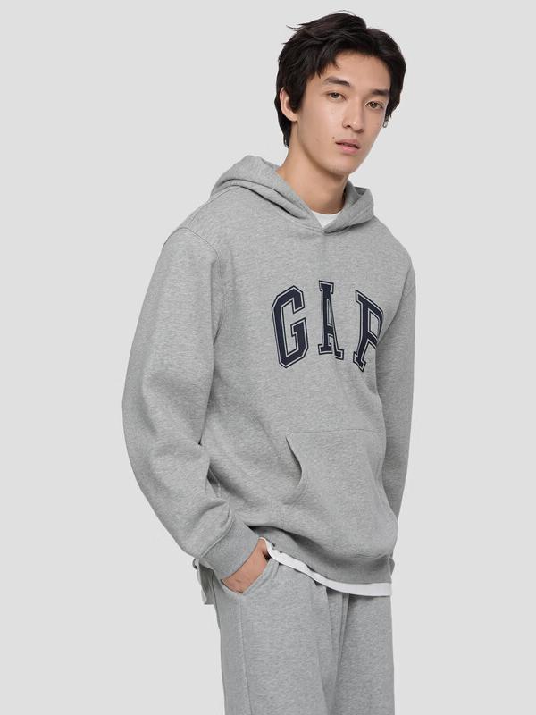 推荐商品：Gap 套头抓绒长袖连帽卫衣 786940 浅灰