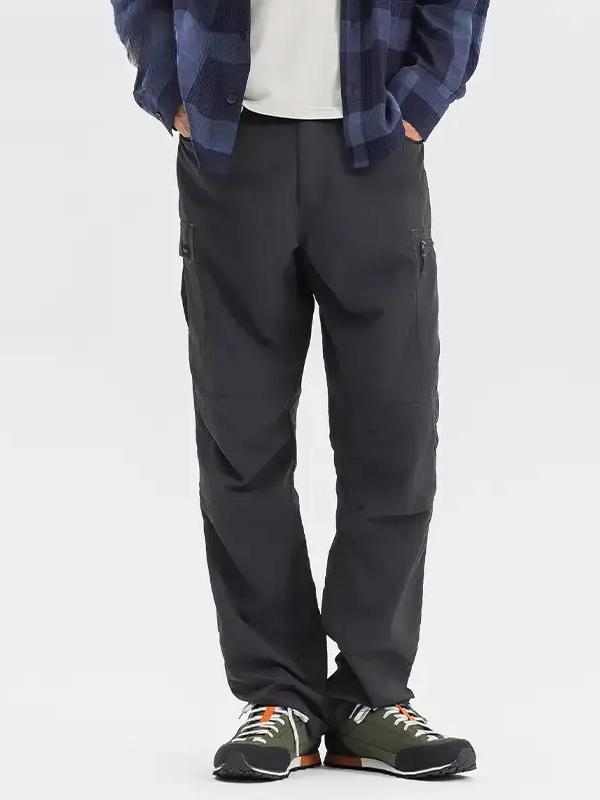 推荐商品：Decathlon TREK 100 户外登山徒步速干弹性耐穿透气薄款耐磨冲锋裤 4104656 黑灰/男款