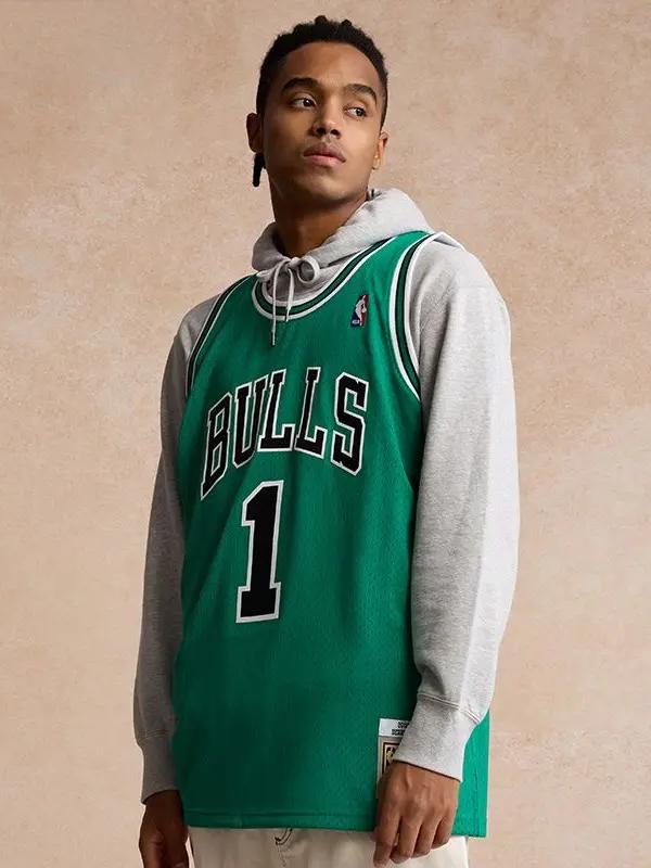 推荐商品：Mitchell Ness 罗斯 芝加哥公牛队环保日 1号球衣 08-09/SW