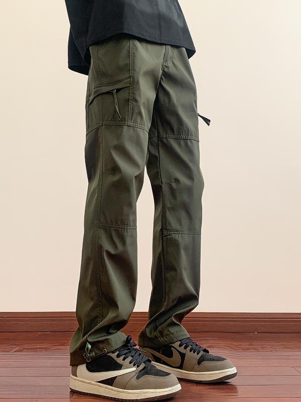 推荐商品：Romon/罗蒙 直筒机能平脚工装裤 A-LBK-20252022 军绿