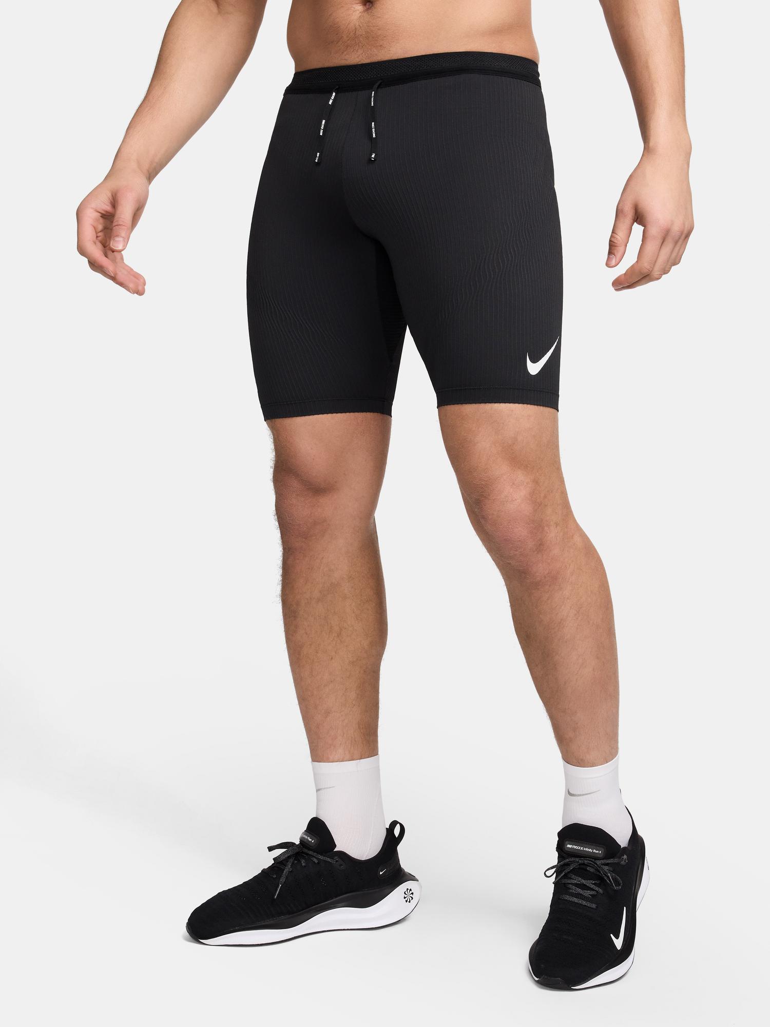 推荐商品：Nike/耐克 Dri Fit ADV logo田径精英条纹印花抽绳速干修身高弹紧身裤 FN3370 黑