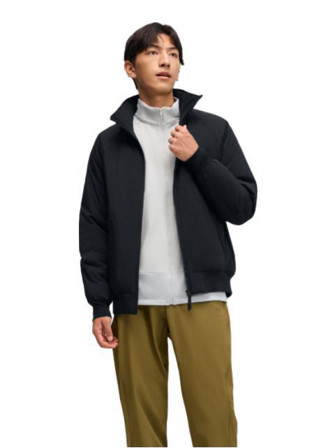 推荐商品：蕉下 美式可机洗加厚中暖防寒保暖似羽绒立领防风防泼水轻薄气绒柔软长袖棉服 漫暮黑