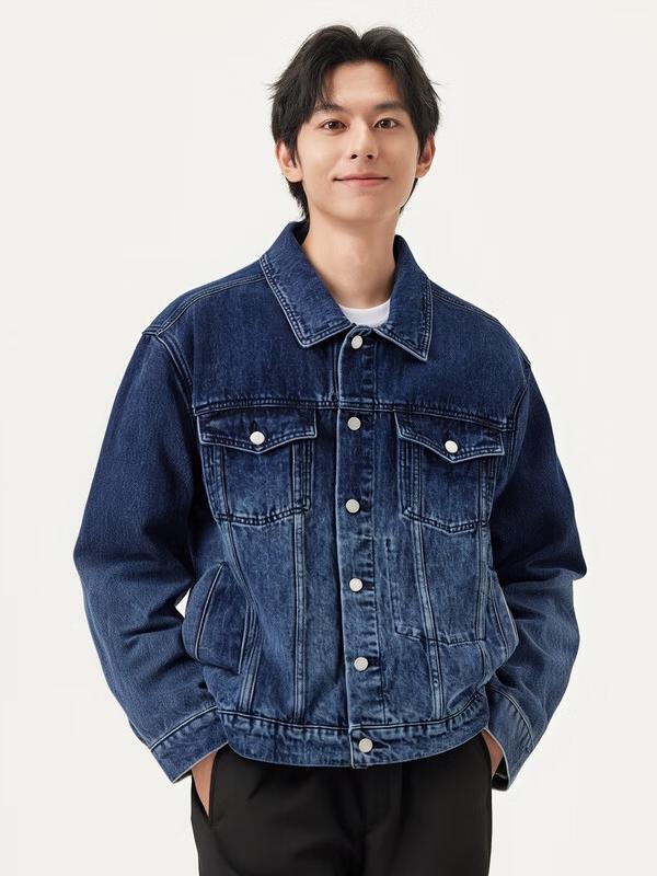 推荐商品：GXG JEANS 渐变水洗牛仔长袖夹克 J25DE81007 蓝