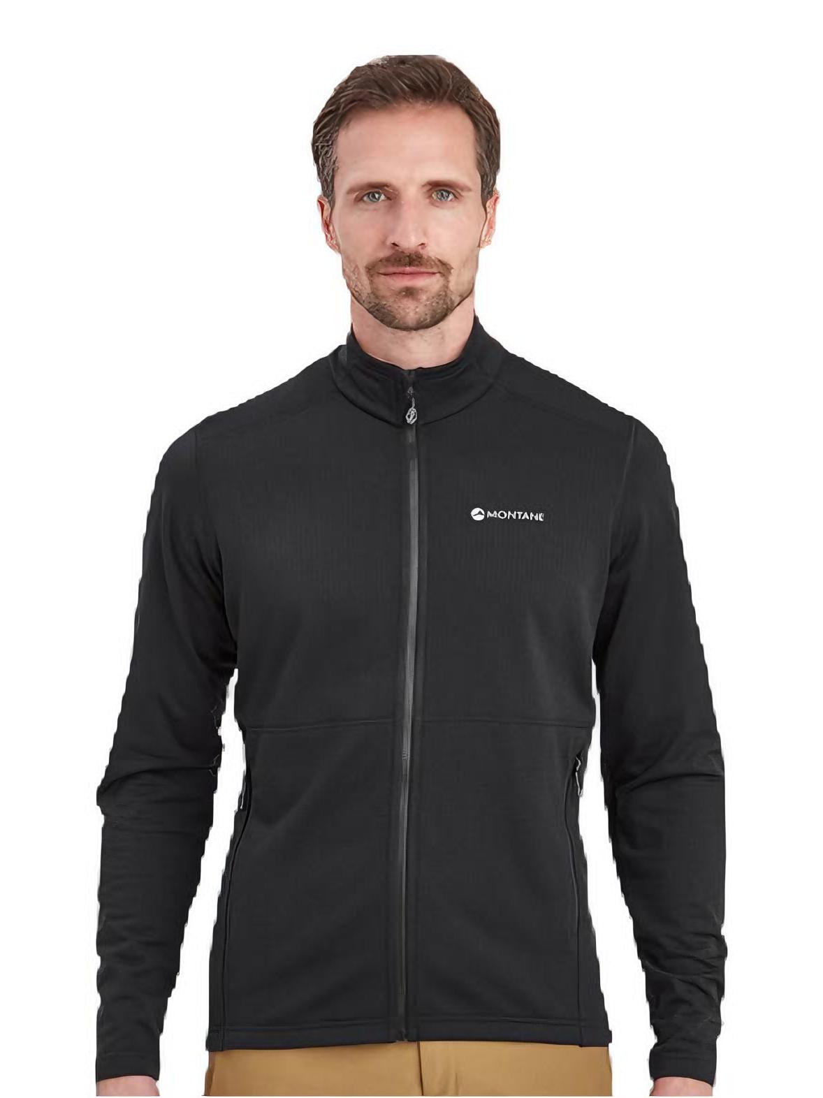 推荐商品：MONTANE/盟泰恩 保暖透气高弹耐磨抓绒衣 MPROJ 黑