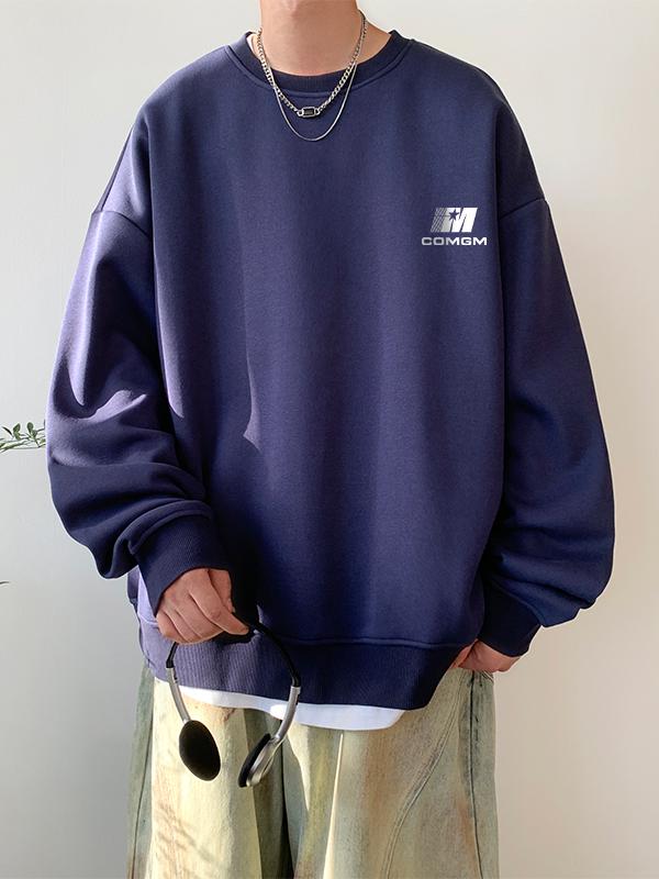 推荐商品：COMGM 套头长袖通勤圆领卫衣 COM-LY-HNB-W777-LY21 藏青