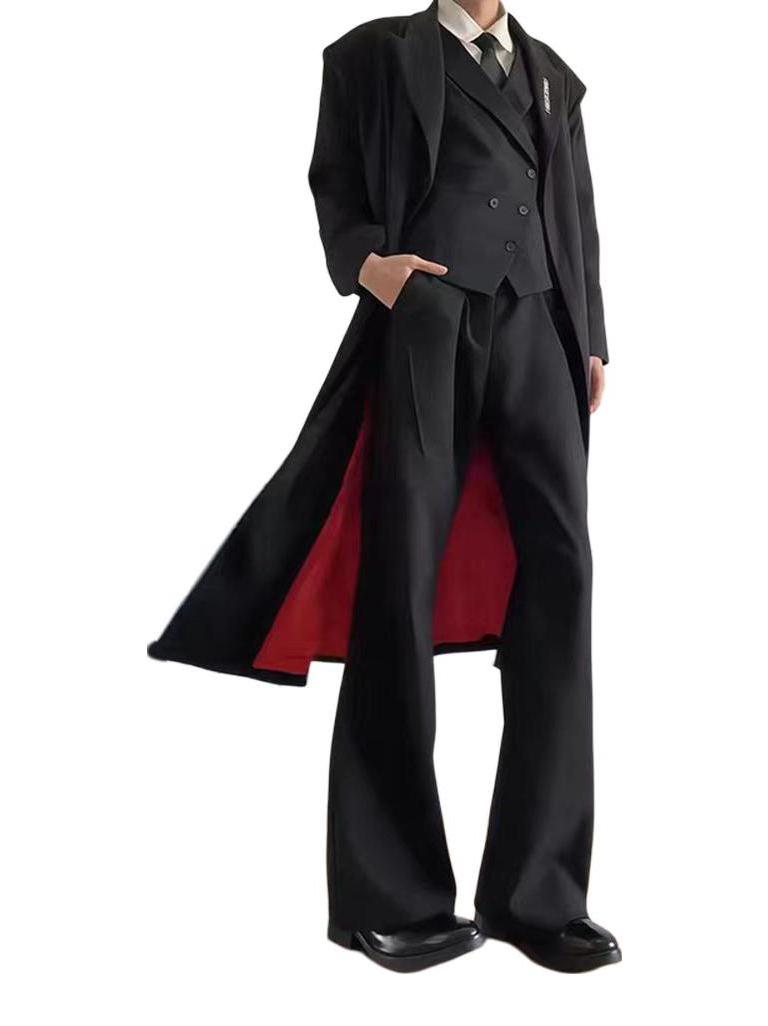 推荐商品：CORNILOT 2026SS cleanfit微喇阔腿褶皱垂坠感西装裤 CDBS-HK25105 黑