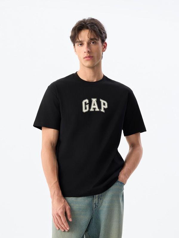 推荐商品：Gap 纯棉中性短袖T恤 755794 黑