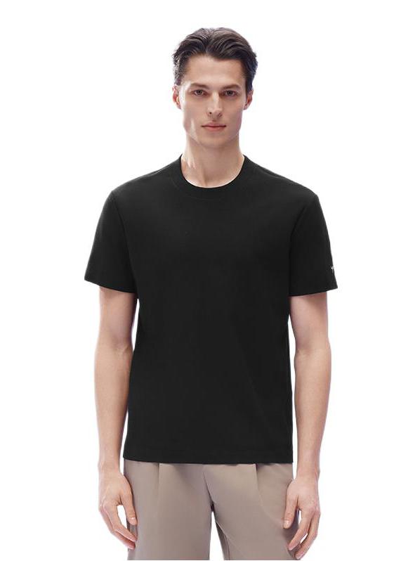 推荐商品：拇指白小T 2026SS 罗纹亲肤透气短袖T恤 T6A2105 墨黑