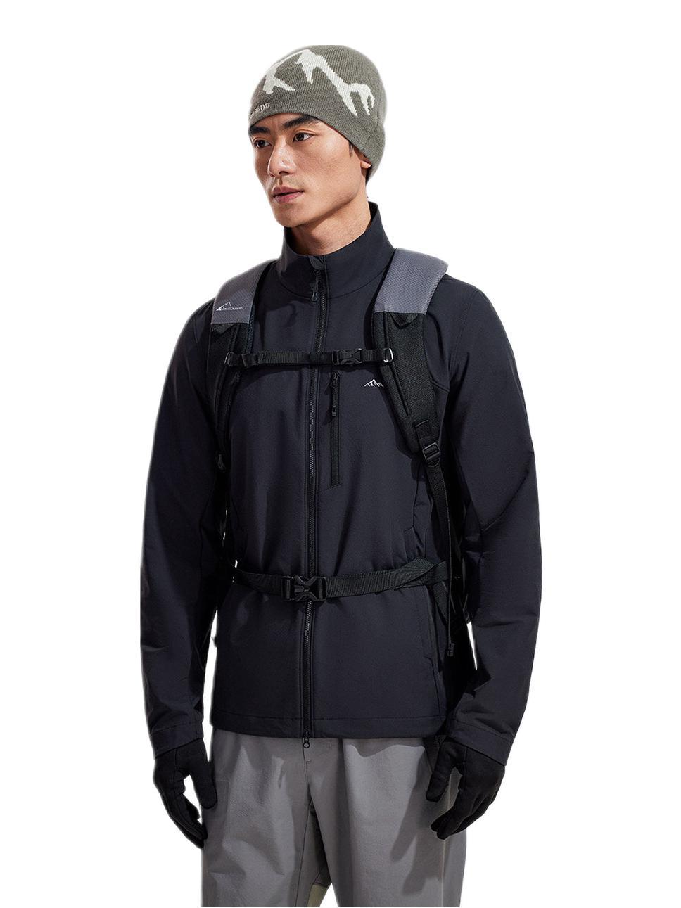 推荐商品：Himalaya/喜马拉雅 2026SS 立领防风耐磨保暖户外徒步登山夹克 A16BR21111 幻影黑