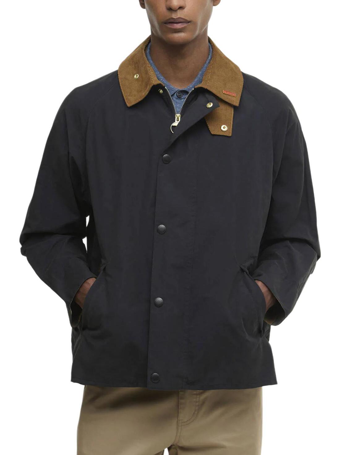 推荐商品：Barbour/巴伯尔 2026SS Icons Transport系列无蜡长袖翻领夹克 MCA1098 深蓝