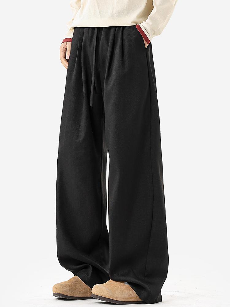 推荐商品：徐太浪 2026SS 抽绳直筒阔腿垂感休闲长裤 AL-K6742 黑