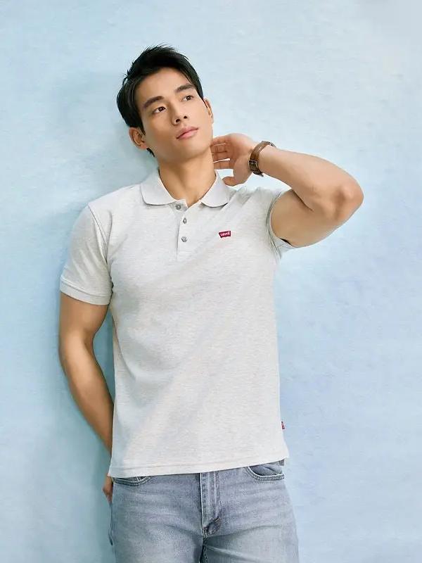 推荐商品：Levi's/李维斯 圆领短袖针织Polo衫 004KC 基础色