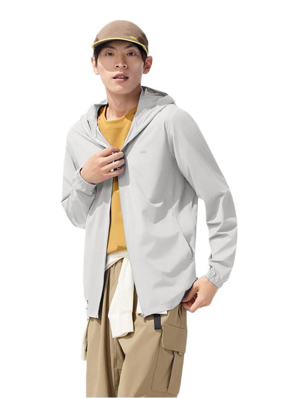 推荐商品：蕉下 强透气超轻薄常规款原纱超透气吸湿开车达播速干防紫外线冰丝凉感防晒衣 浅咖灰