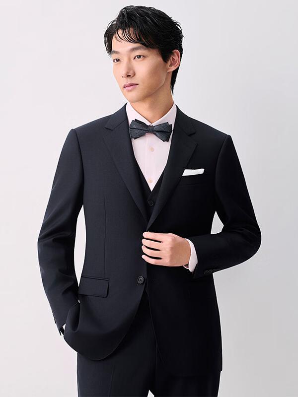 推荐商品：【吴磊同款】Saint Angelo/报喜鸟 2026SS 商务开衫口袋长袖西装 KEBBA1108N 黑