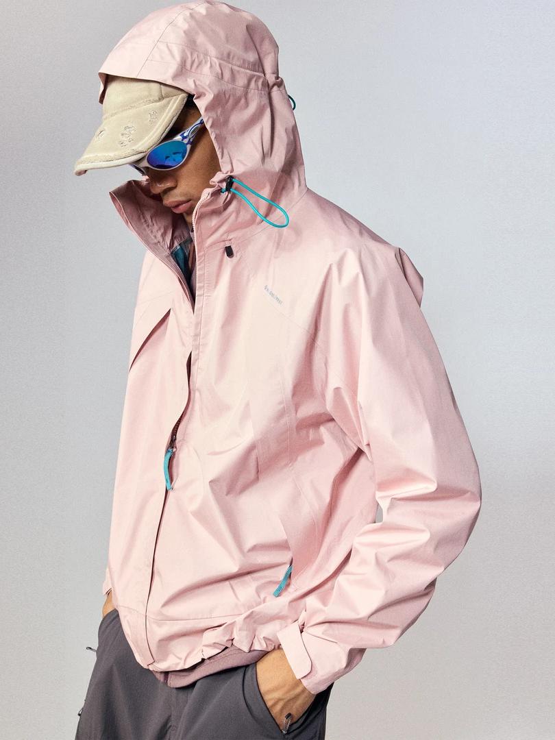 推荐商品：Monterest/瞬时山野 复古拉链连帽长袖冲锋衣 25NOCY006 桃夭粉