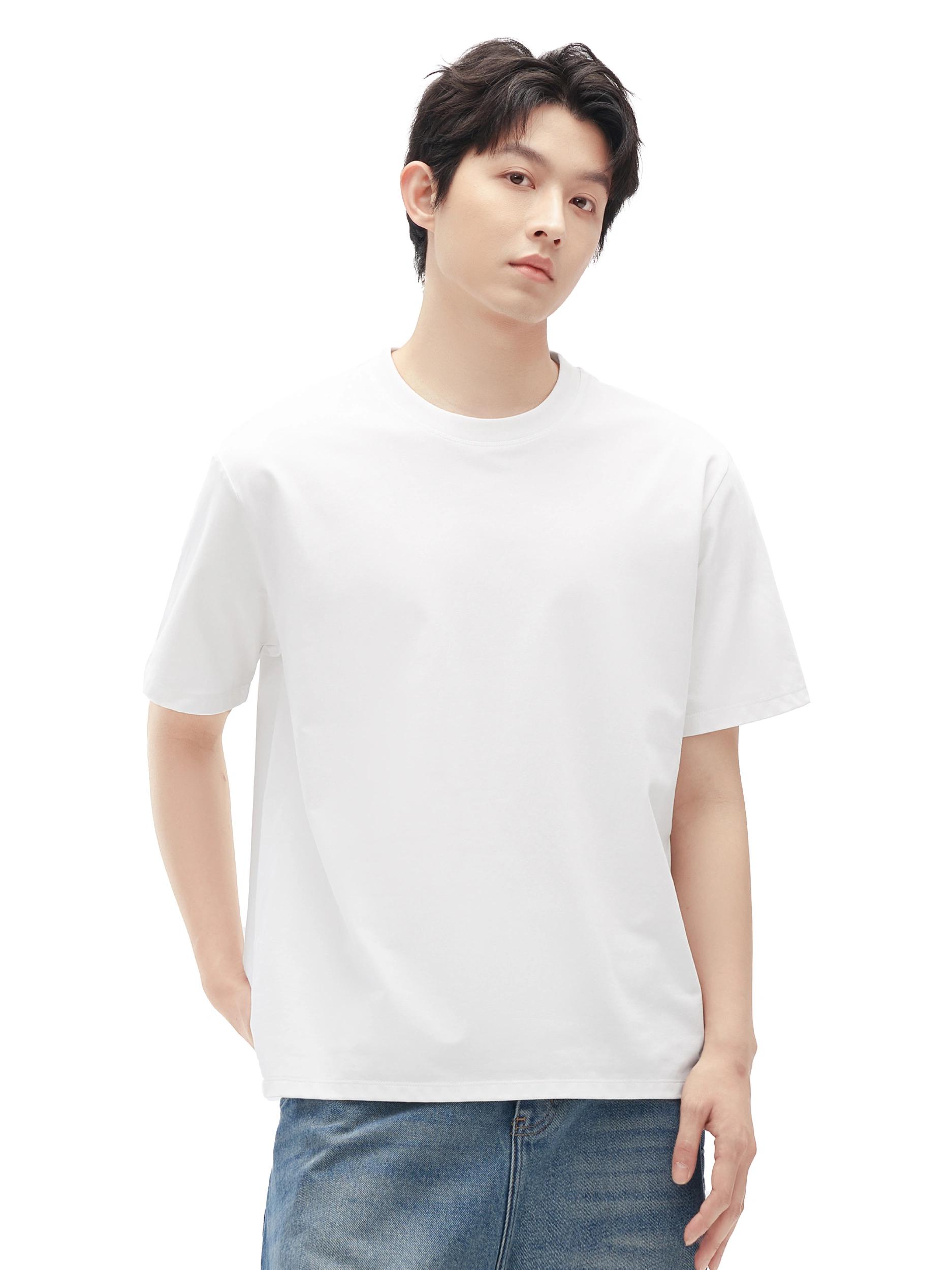 推荐商品：棉的美学 纯棉重磅内搭短袖T恤 11D 纯真白