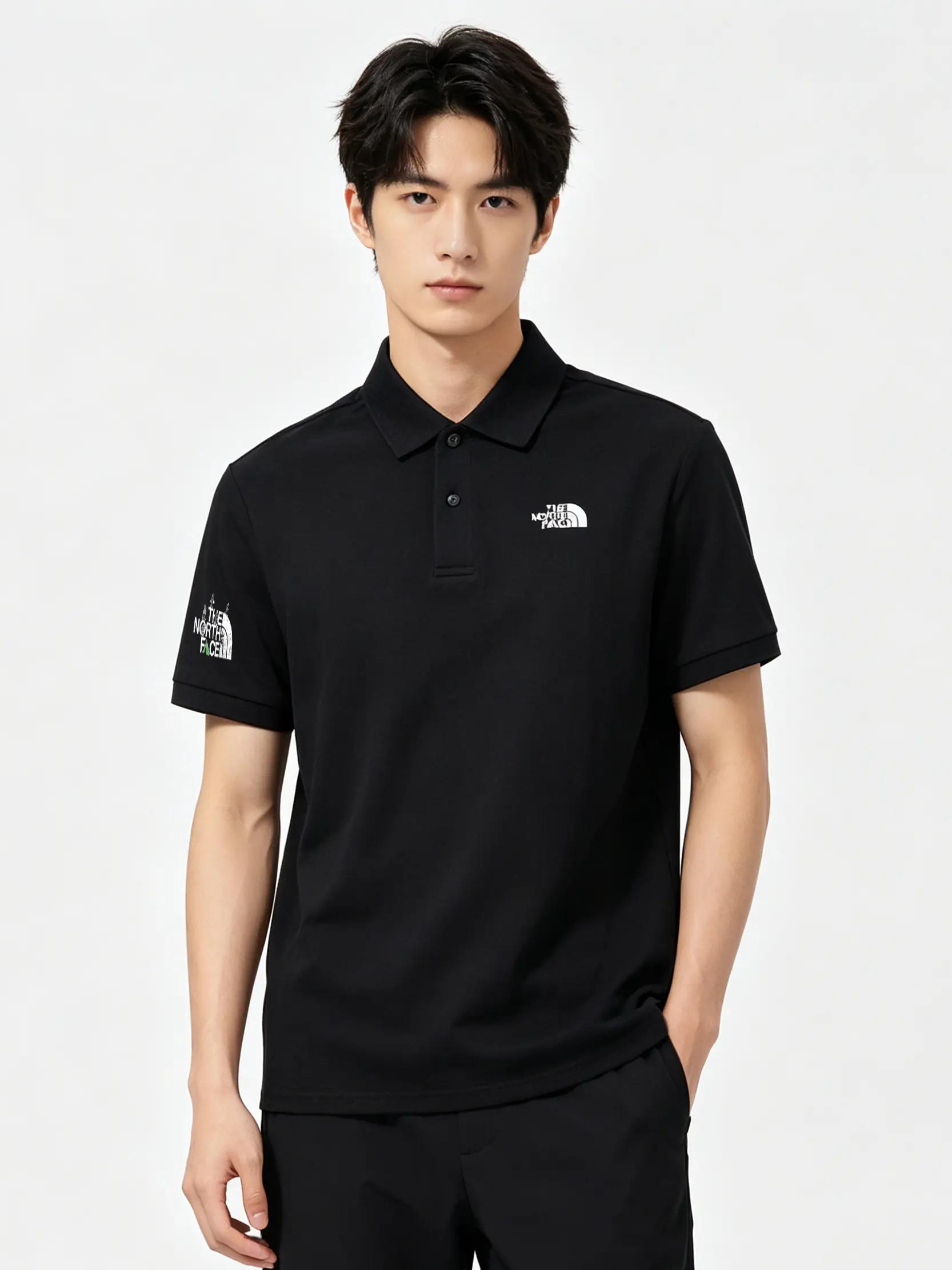 推荐商品：TheNorthFace/北面 徽标直筒短袖Polo衫 8FZV 宇宙黑