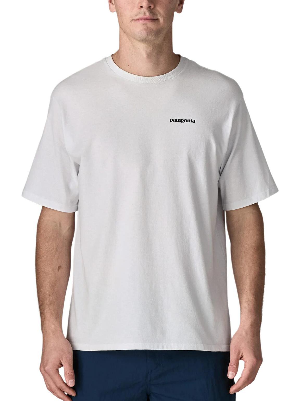 推荐商品：Patagonia/巴塔哥尼亚 C1系列有机棉混纺速干刺绣款日常穿搭正肩圆领短袖T恤 Responsibili-38504 白