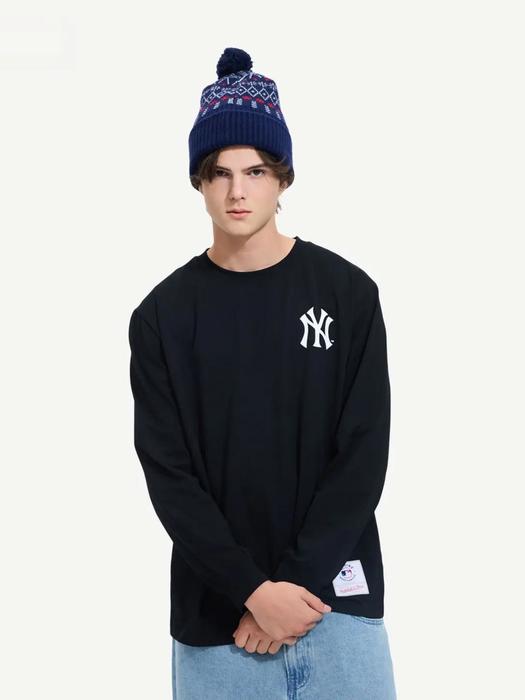推荐商品:MitchellNess x MLB 2026AW 联名棒球印花圆领长袖T恤 MLBLT0517 黑