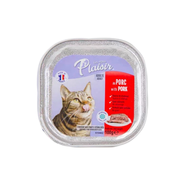 推荐商品：Plaisir/普莱喜 猪肉肉酱口味猫主食餐盒营养滋补