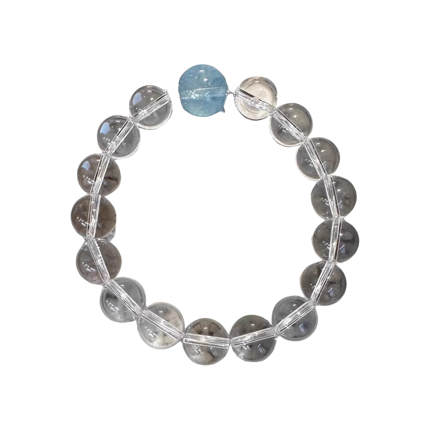 推荐商品：梵吉雅 海蓝宝白水晶手串