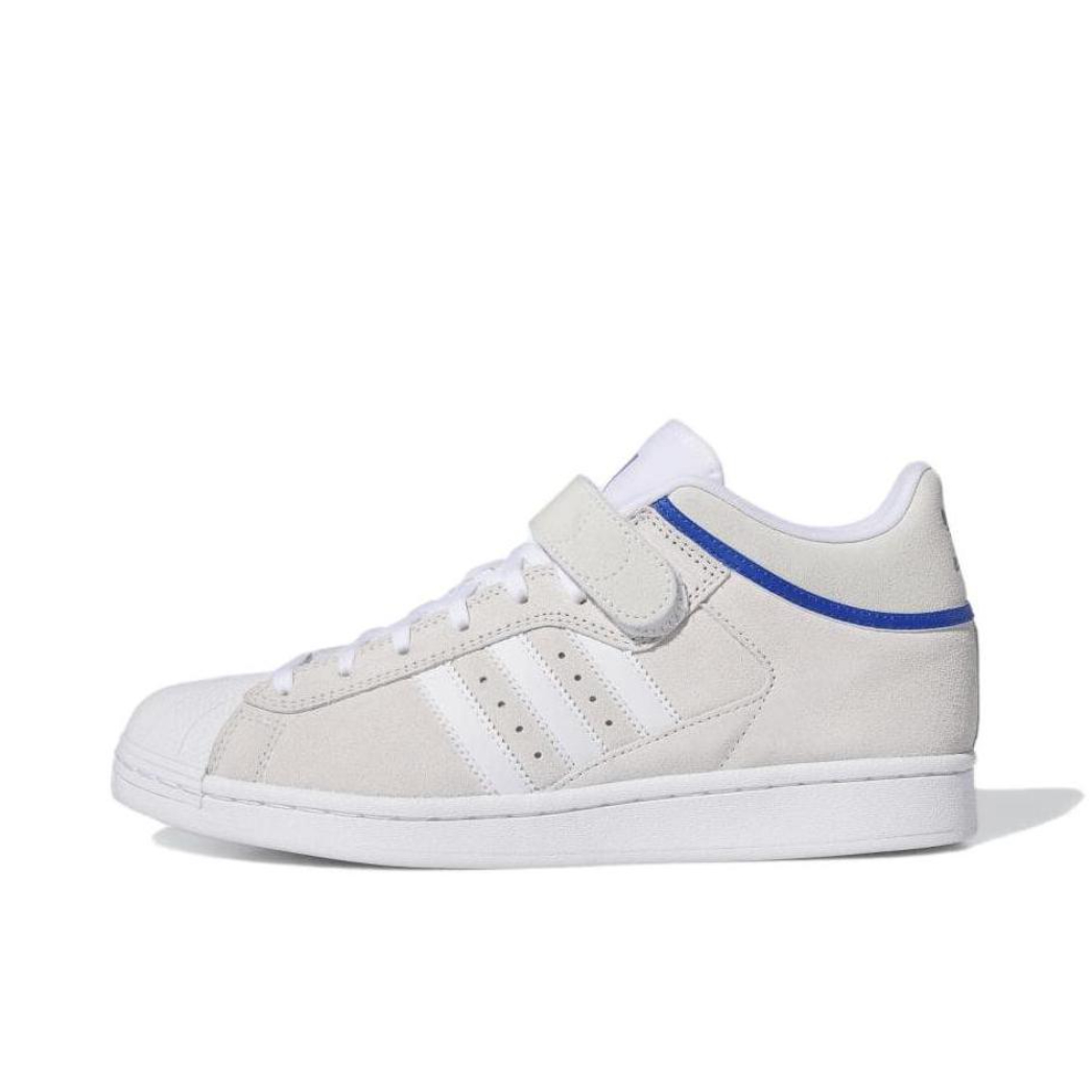 推荐商品：adidas PRO Shell 80s 防滑耐磨 轻便舒适 运动休闲鞋 中帮/浅灰/白色