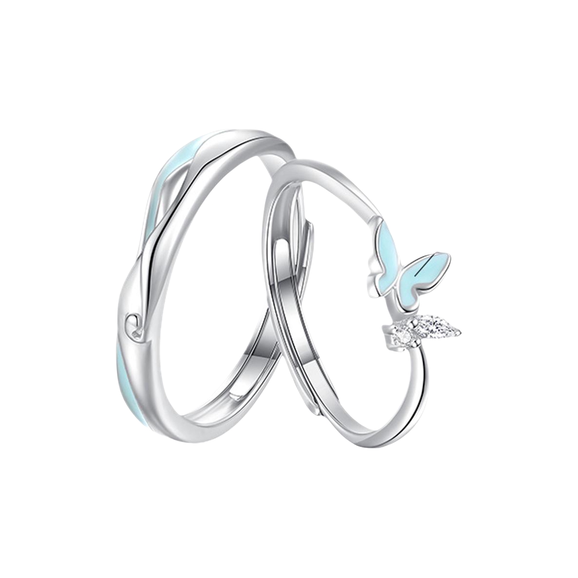 推荐商品：PARAS KORS 夜光蝴蝶S925银戒指 BUTTERFLY