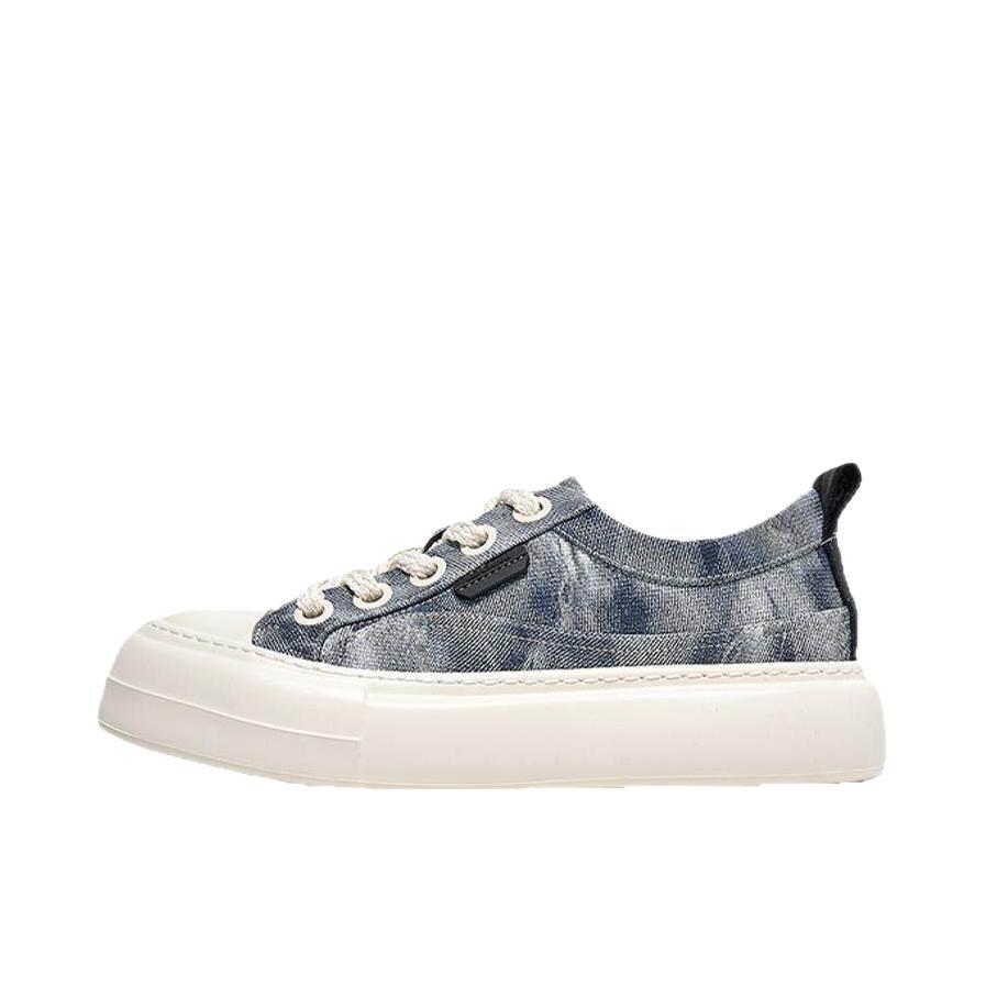 推荐商品：Lee Cooper 板鞋 厚底增高牛仔布休闲 LCQBCA1251369 蓝色