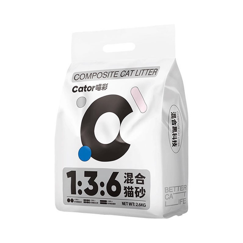 推荐商品：Cator/喵彩 混合猫砂低尘除臭快速结团不黏底