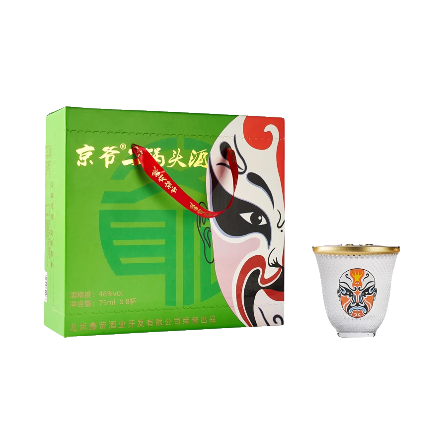 推荐商品：京爷 脸谱款 75ml 46度 白酒 礼盒装
