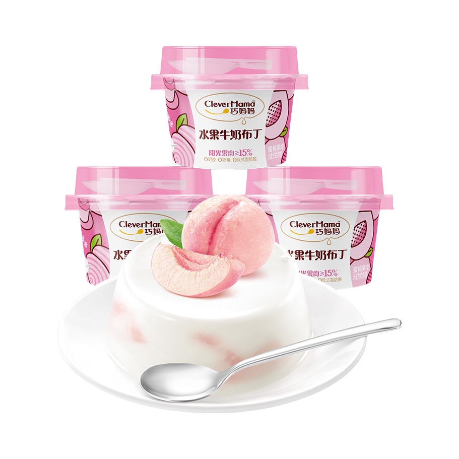 推荐商品：CLEVER MAMA/巧妈妈 水果牛奶布丁 杯装