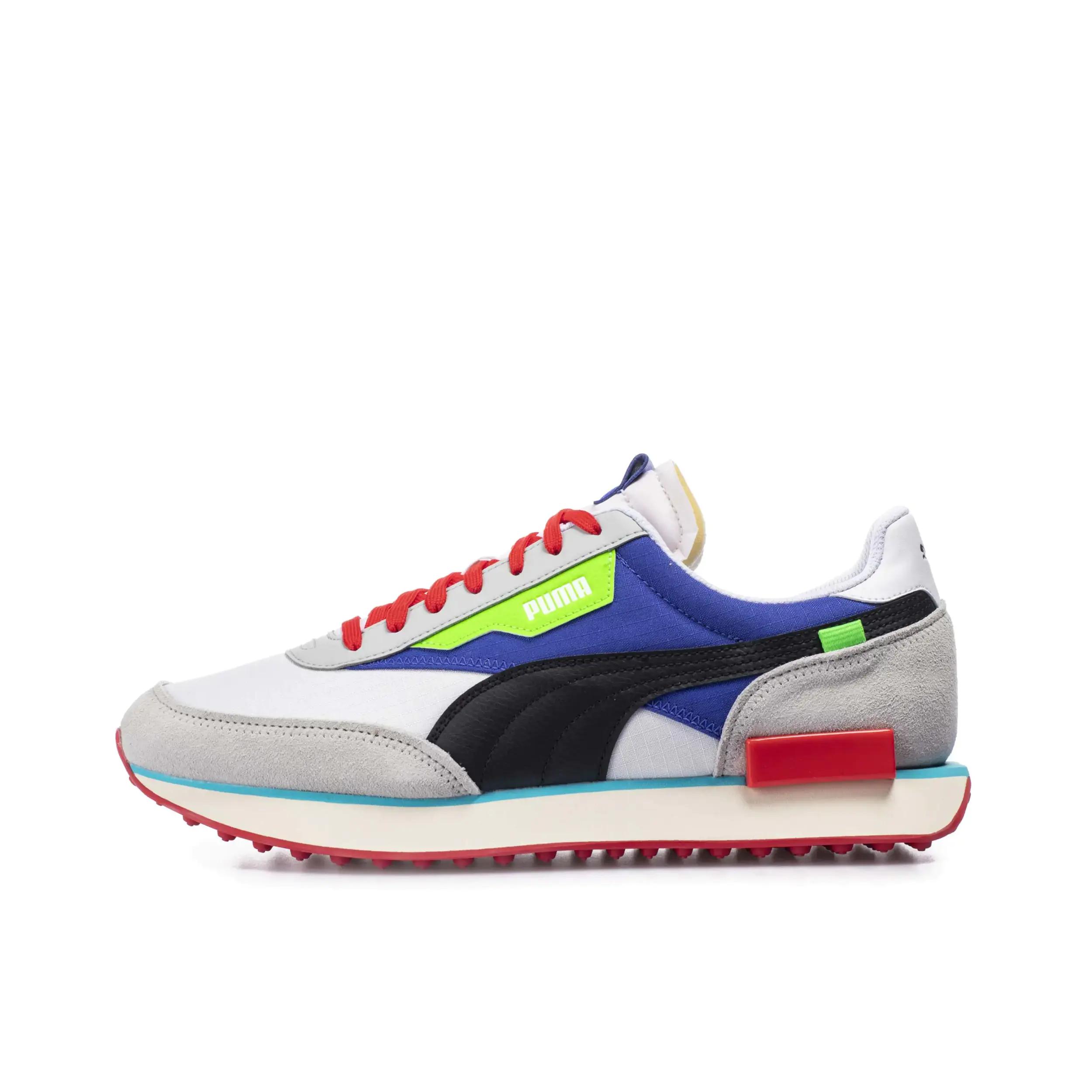 推荐商品：【赵继伟同款】Puma/彪马 Future Rider 复古 舒适百搭 透气 防滑耐磨 缓震 情侣 运动 跑鞋 White/High Blue 麂皮绒/灰色/蓝色/黑色