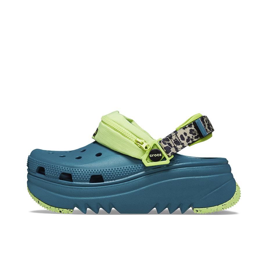 推荐商品：Crocs/卡骆驰 Classic Hiker Clog 猎户 酷走 透气厚底 防滑耐磨 包头 经典潮酷 穿孔 潮流时尚 圆头 套脚 运动 沙滩 洞洞鞋 凉鞋 印花/蓝色/绿色