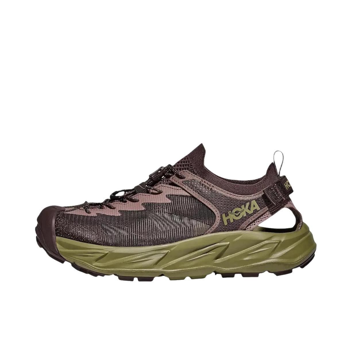 推荐商品：HOKA ONE ONE  Hopara 2  缓震网布 耐磨防水 百搭增高 徒步 沙滩  溯溪鞋 胡桃棕/原野绿