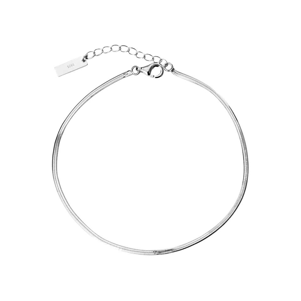 推荐商品：中国黄金 蛇骨S925银脚链