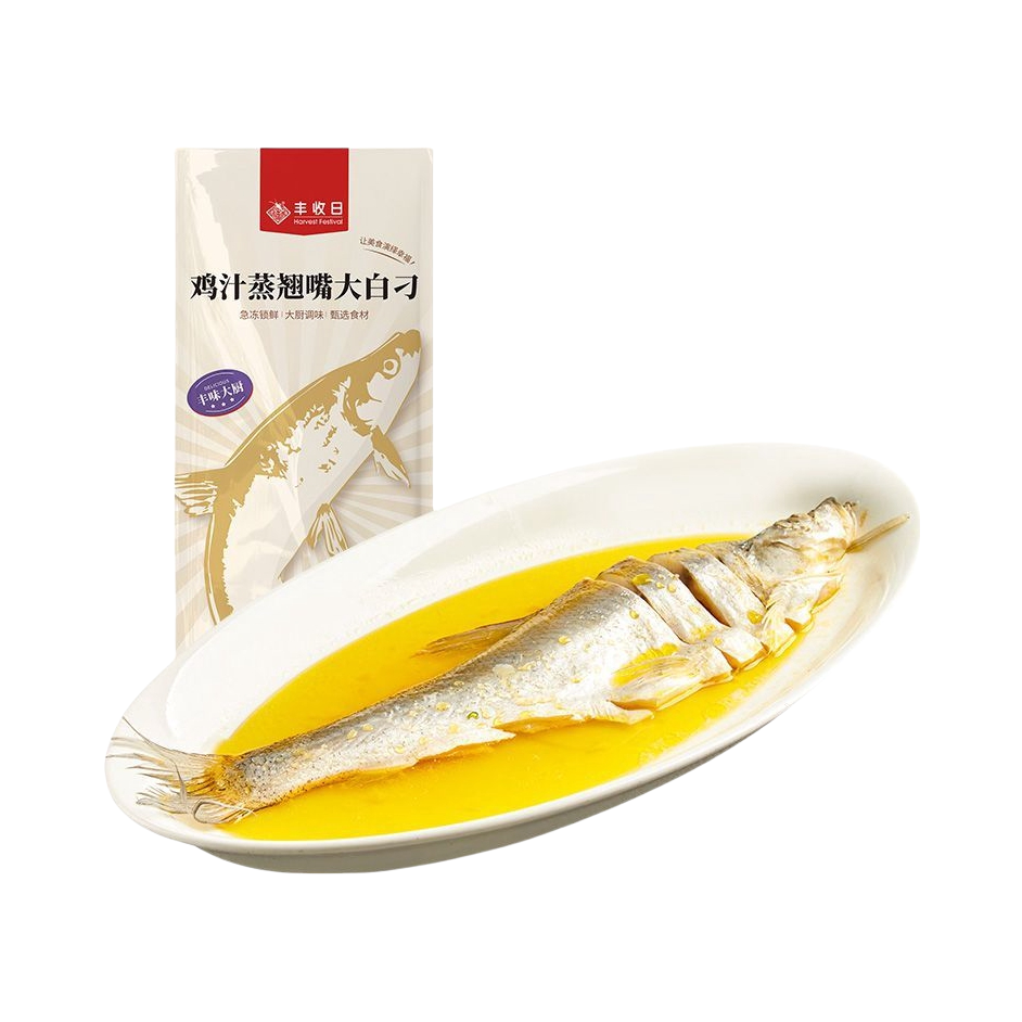 推荐商品：丰收日 鸡汁蒸翘嘴大白勺 袋装