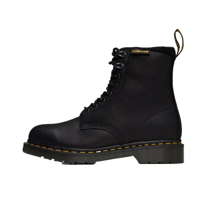 推荐商品：Dr.Martens 马汀博士 1460 英伦风 复古时尚 软皮光面 舒适保暖 百搭休闲 马丁靴 深黑/黄色