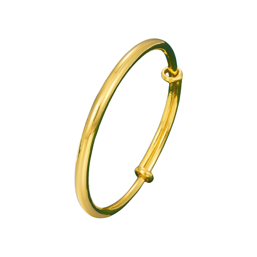 推荐商品：百世其昌 光面素圈圆棍足金手镯