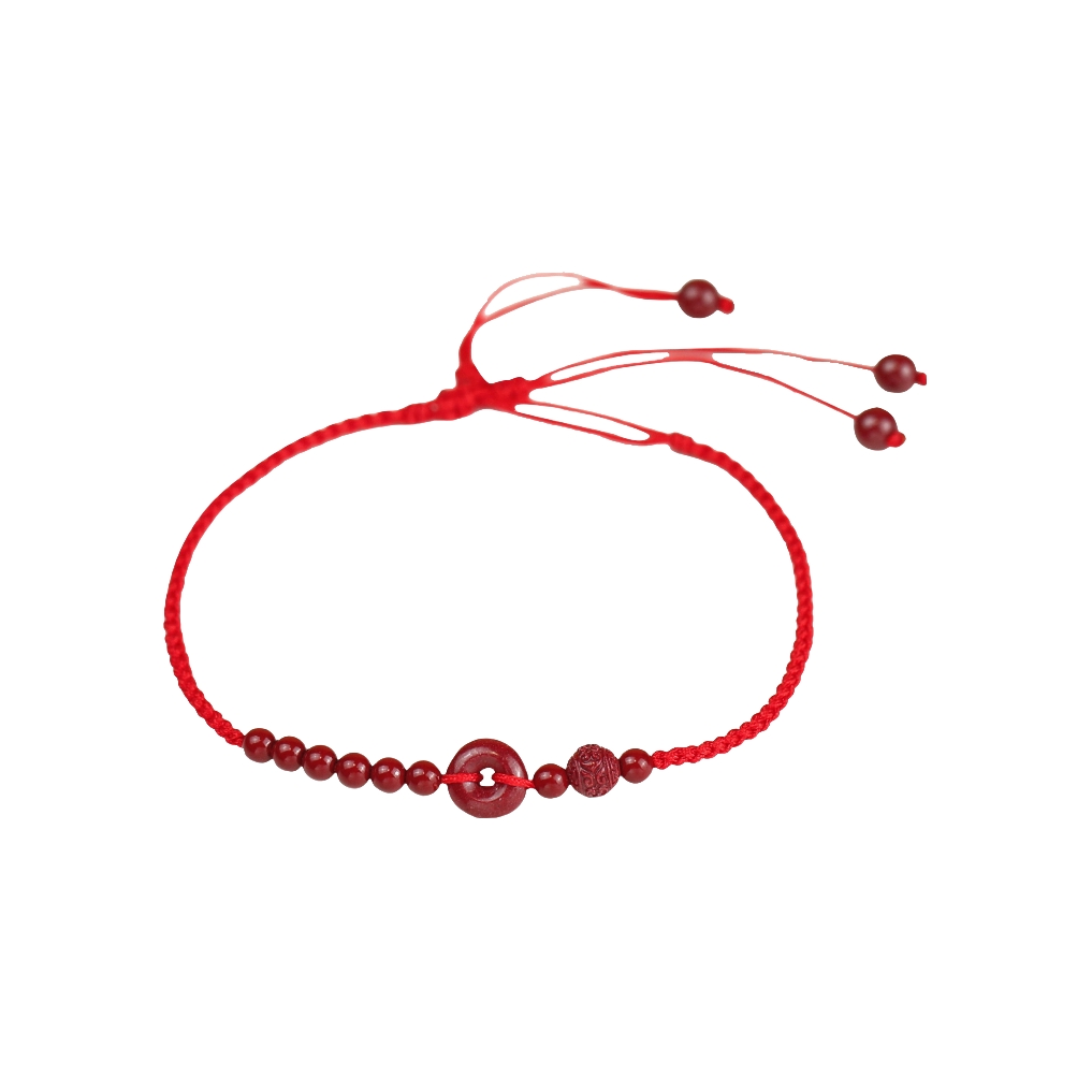 推荐商品：妙韵珠宝 本命年平安扣朱砂脚链 10068415149999